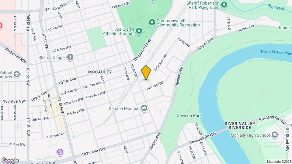 9115 106A Ave NW Map and Location Details