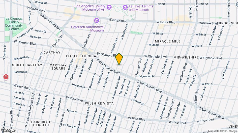 1050 S Curson Ave, Unit 1050 Map and Location Details