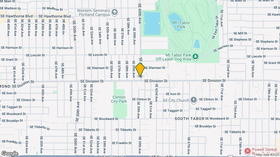 5931 SE Division St Map and Location Details