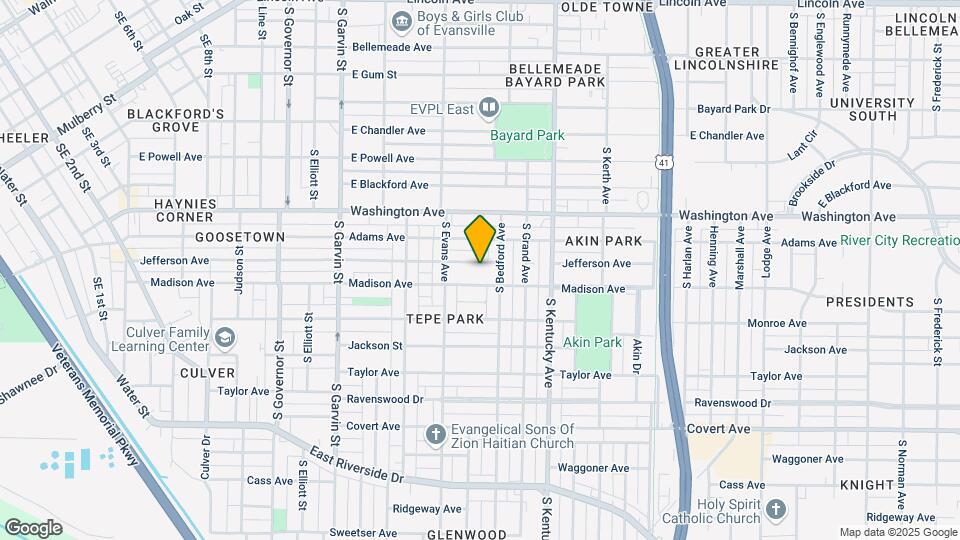 827 Jefferson Ave-Unit -APT A Map and Location Details