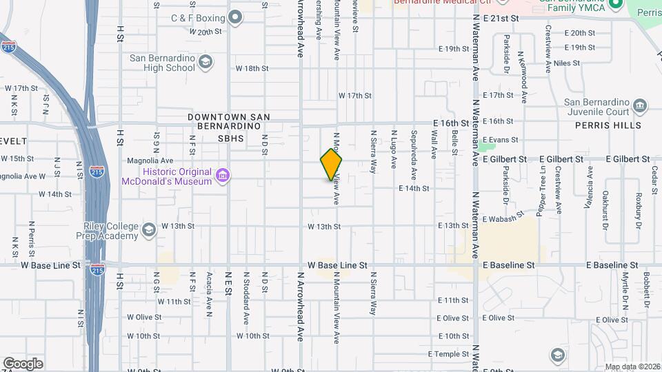 1382 N Mountain View Ave, Unit 1382 Map and Location Details