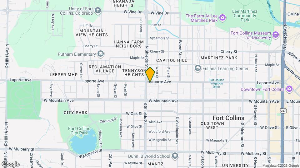 1023 Laporte Ave Map and Location Details