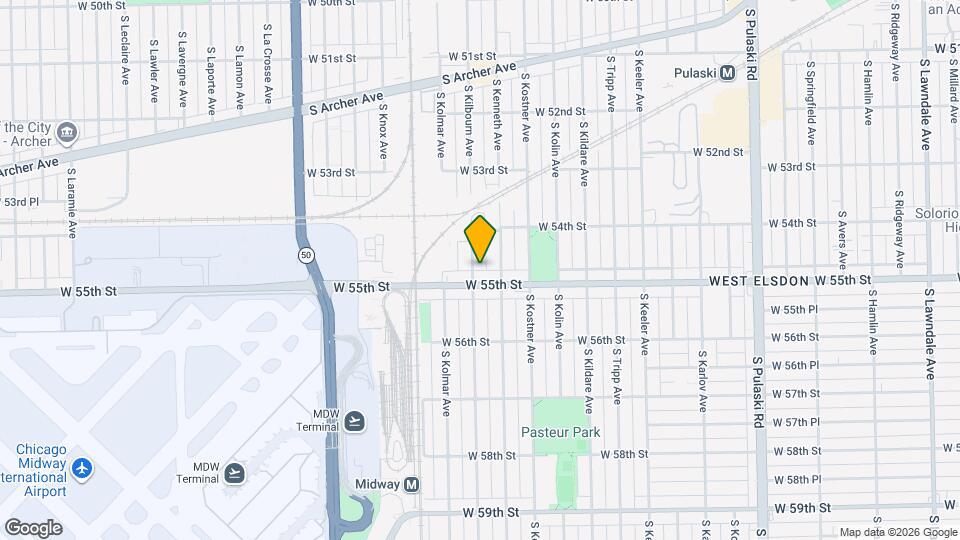 5445 S Kilbourn Ave Map and Location Details