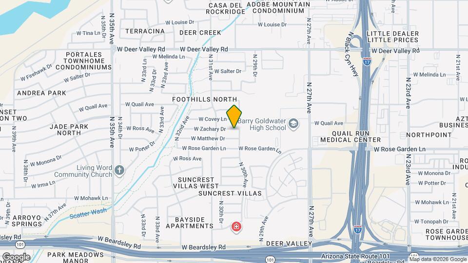 3011 W Zachary Dr Map and Location Details