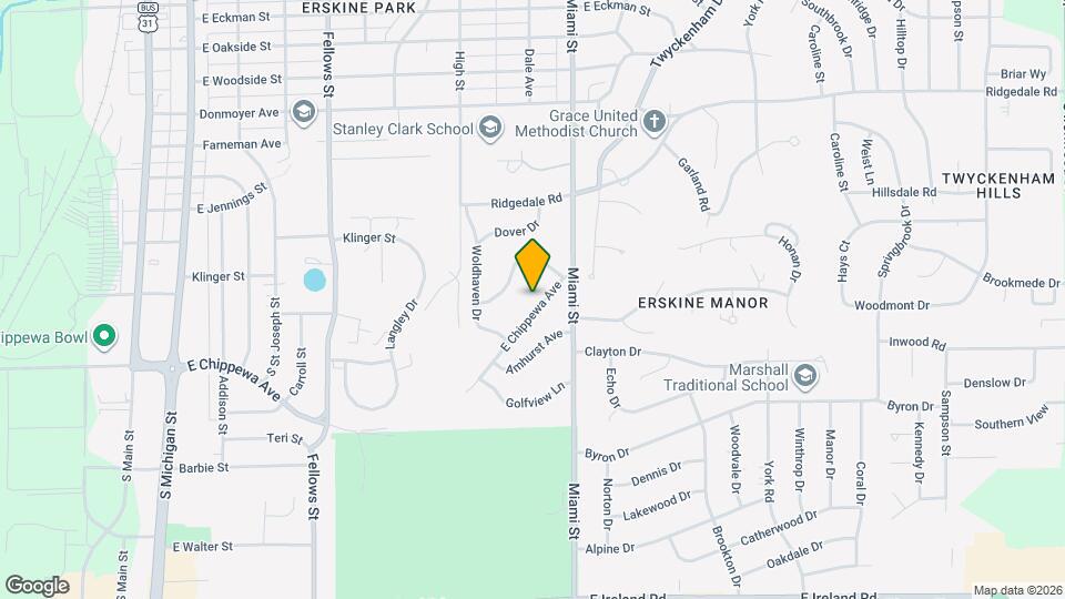 1007 E Chippewa Ave Map and Location Details