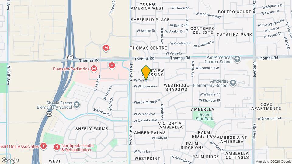 9027 W Yale St Map and Location Details