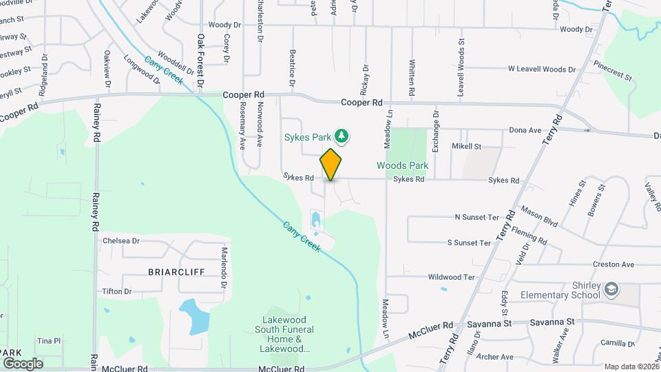 3612 Sykes Park Dr Mapa y Detalles de la Ubicación
