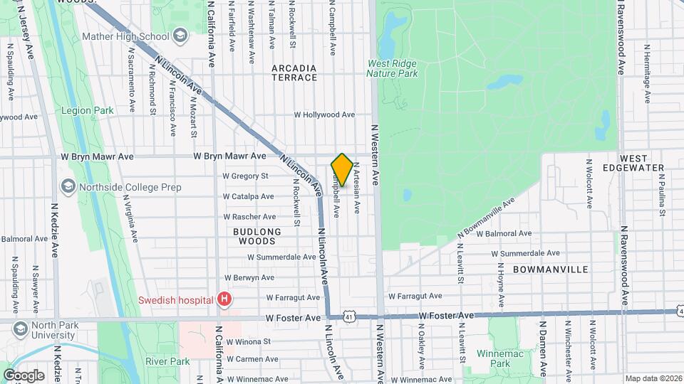 2454 W Catalpa Ave Map and Location Details