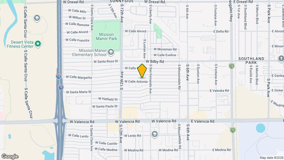 410 W Calle Antonia Map and Location Details