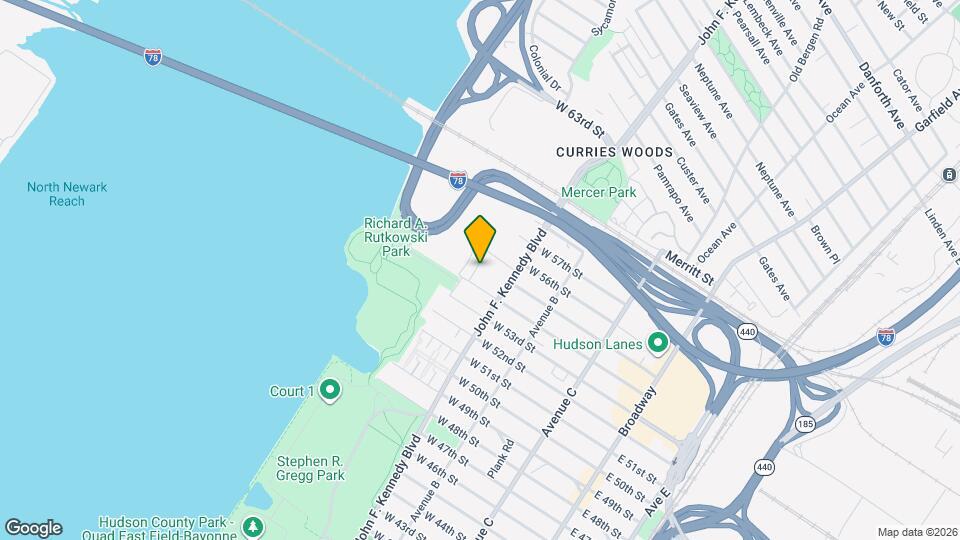 16 Sunset Ave, Unit 2BR Apartment in Uptown Bayonne, NJ Map and Location Details