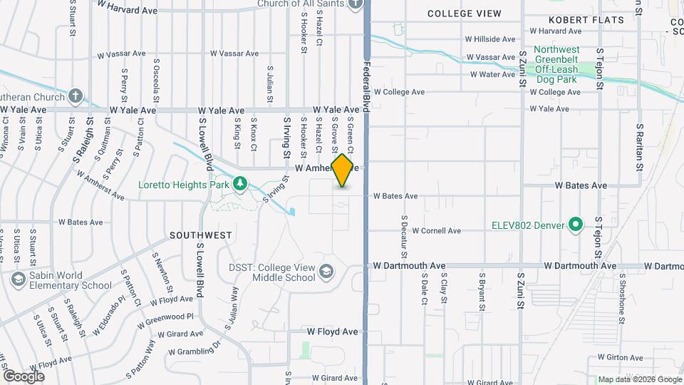 3073 W Bates Ave Map and Location Details