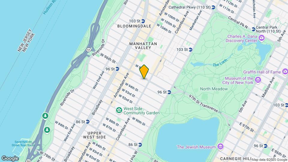 104 W 96th St Map and Location Details