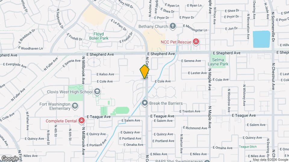 8735 N Cedar Ave Map and Location Details