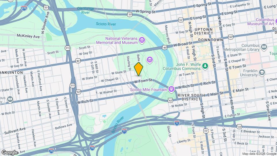 Scioto Peninsula Project - Phase Two Map and Location Details