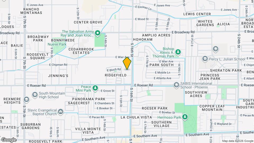 4925 S 15th Pl Map and Location Details