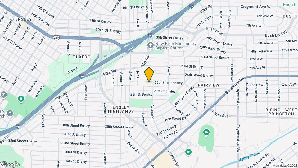2212 25th Street Ensley Map and Location Details