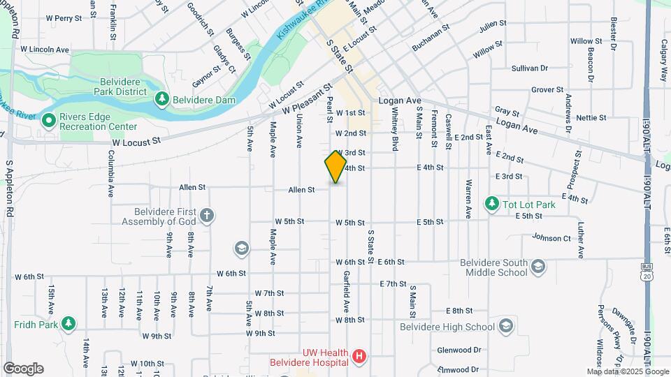 1004 Pearl St Map and Location Details