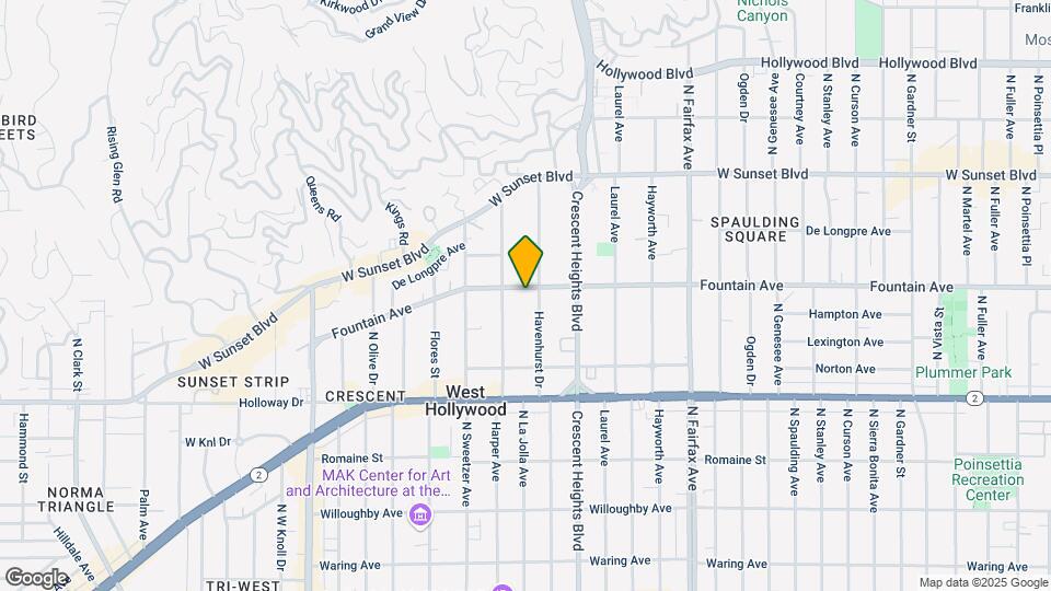 8210 Fountain Ave Map and Location Details