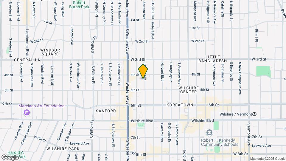 421 Serrano Ave Map and Location Details