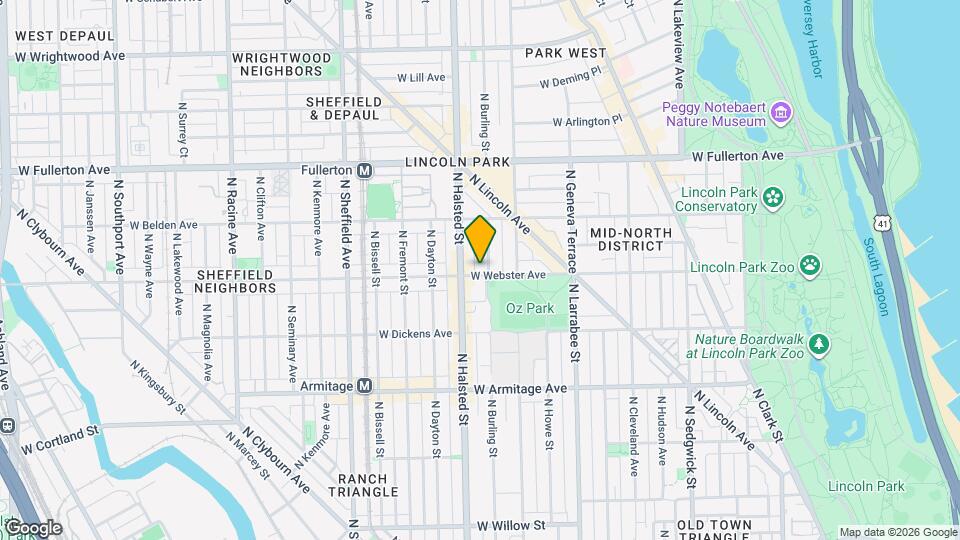 740 W Webster Ave Mapa y Detalles de la Ubicación