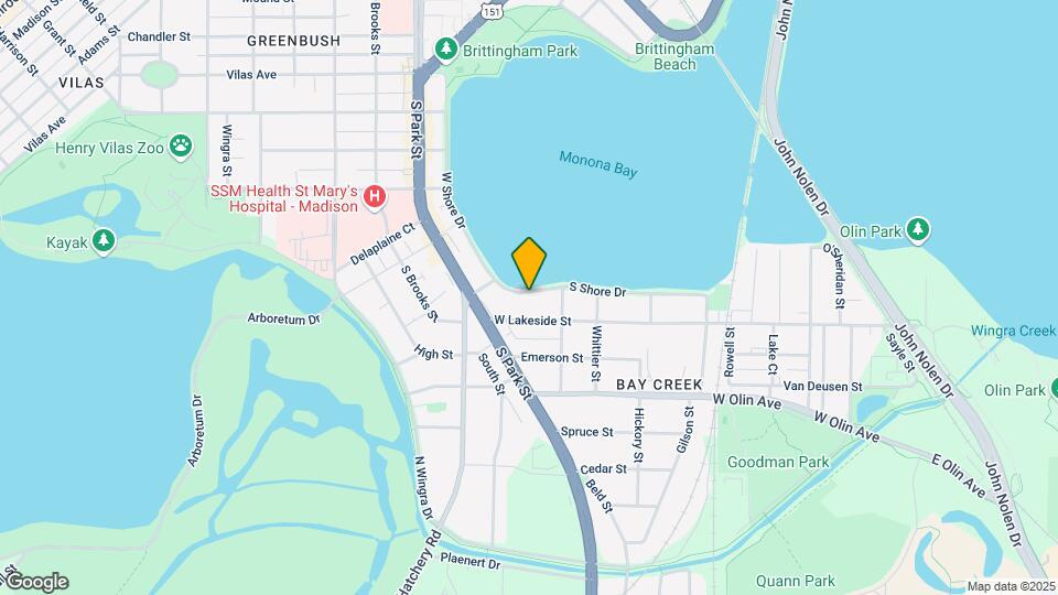 825 S Shore Dr Map and Location Details
