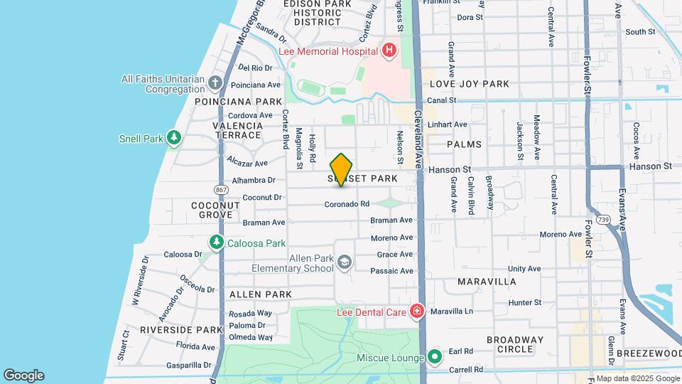 1732 Sunset Pl Map and Location Details