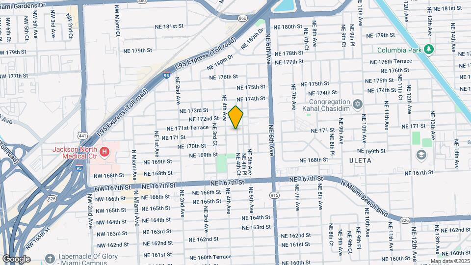 445 NE 171 St Map and Location Details