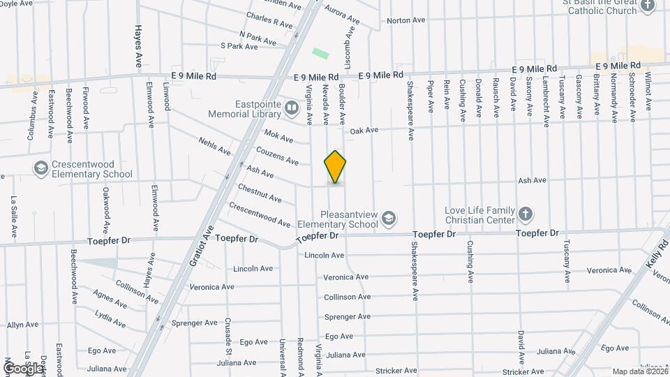 21848 Nevada Ave Map and Location Details