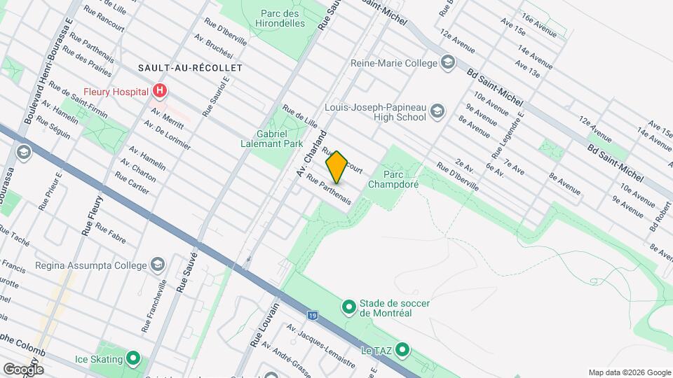 9379 Parthenais Rue Map and Location Details