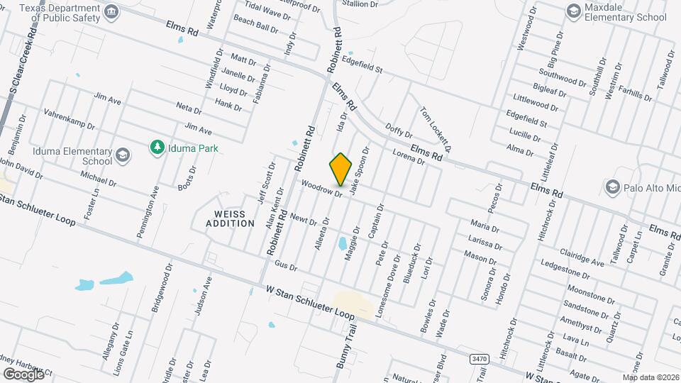 3603 Woodrow Dr Map and Location Details