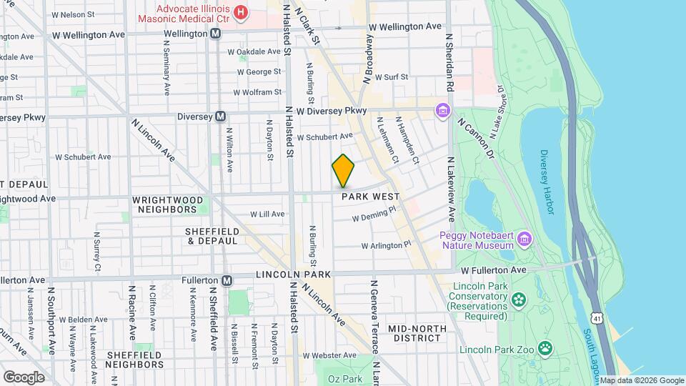 683 W Wrightwood Ave Map and Location Details