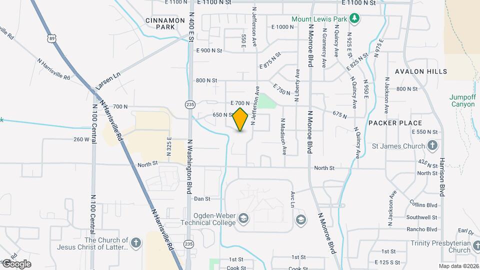 549 E 575 N Map and Location Details