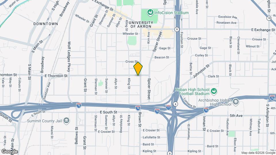 442 E Thornton St Map and Location Details