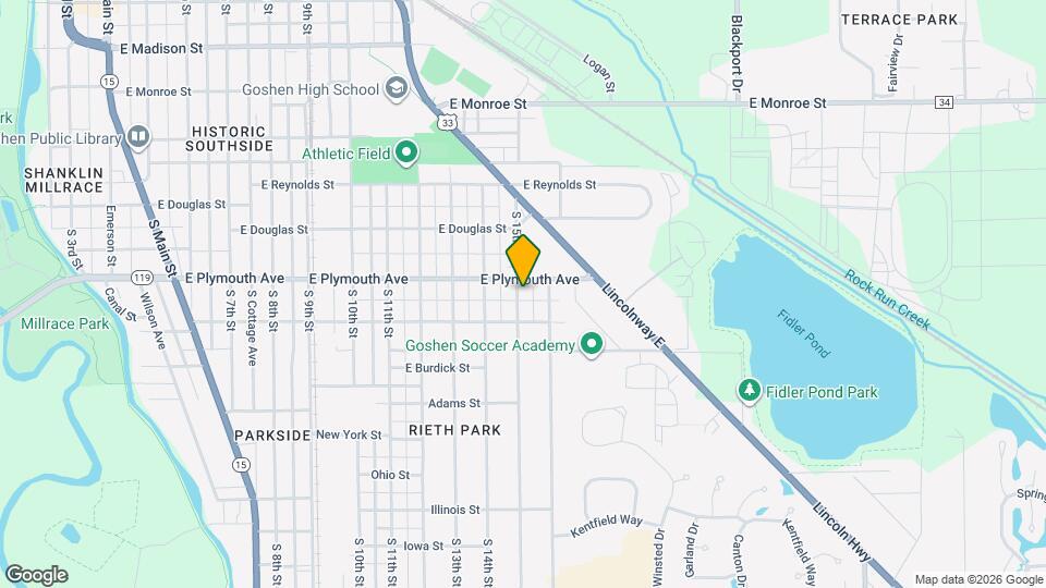 906 S 15th St Map and Location Details