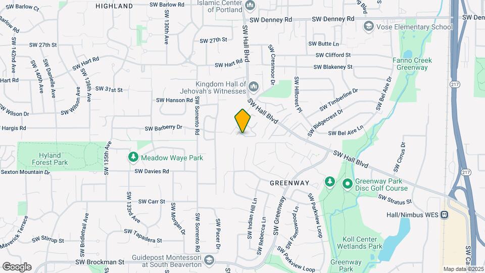 12374 SW Meader Way Map and Location Details
