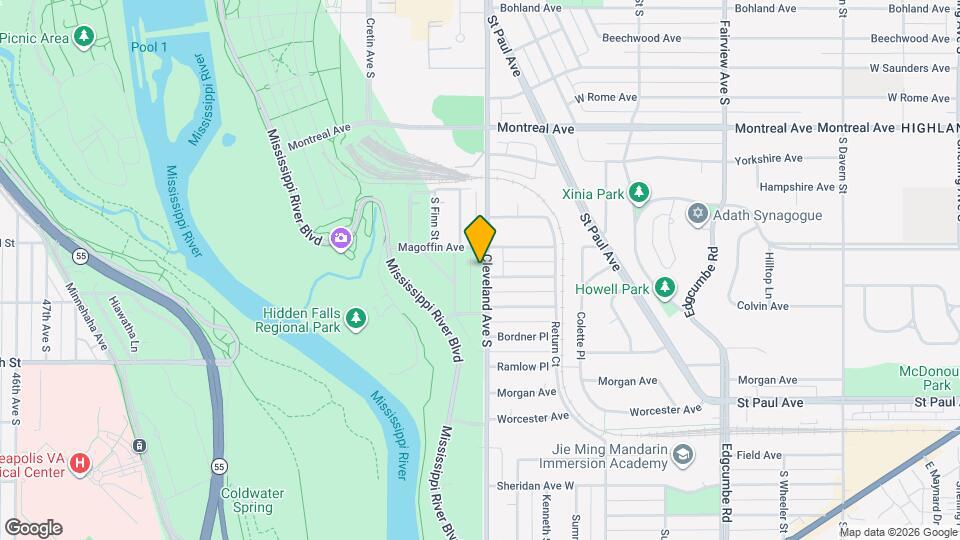 1101 Cleveland Ave S, Unit Main Floor Map and Location Details