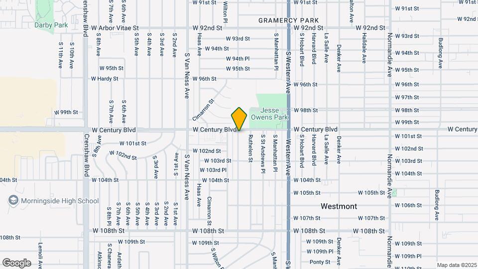 10008 S Gramercy Pl Map and Location Details