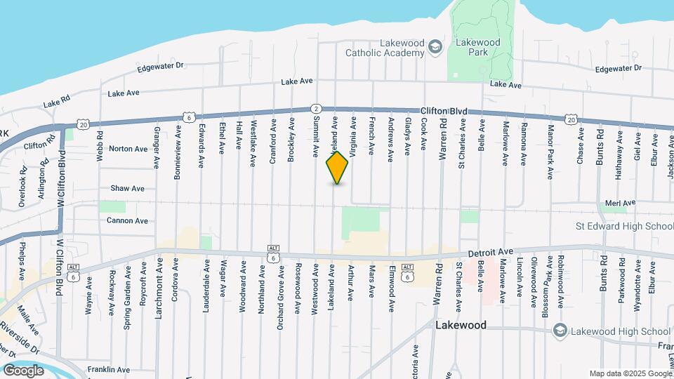 1291 Lakeland Ave Map and Location Details