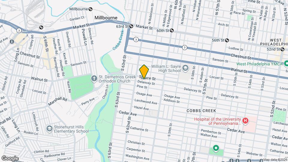6121 Delancey St Map and Location Details