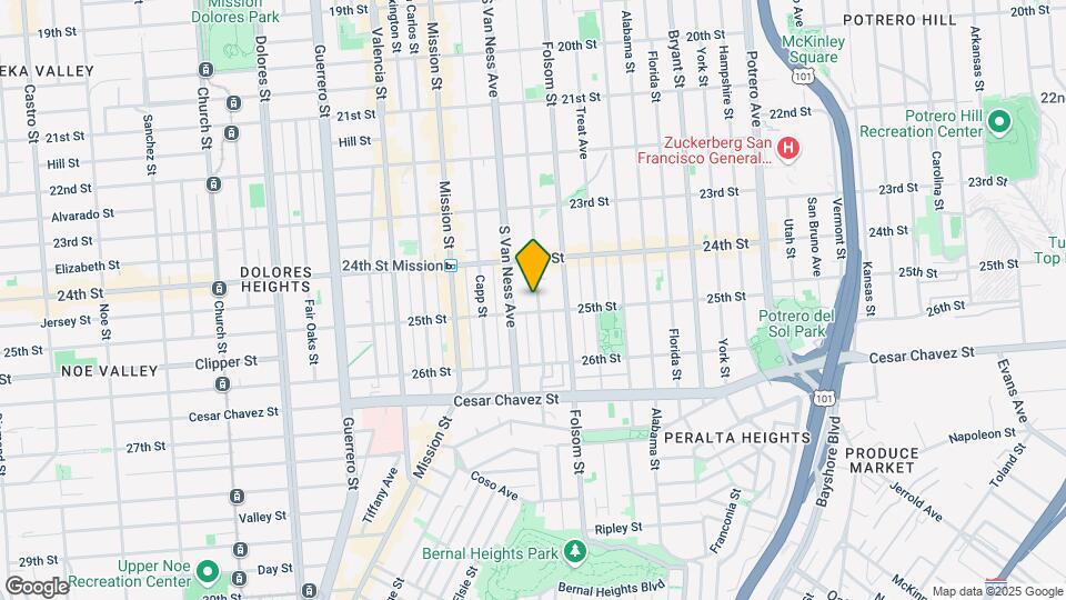 1080 Shotwell St Map and Location Details