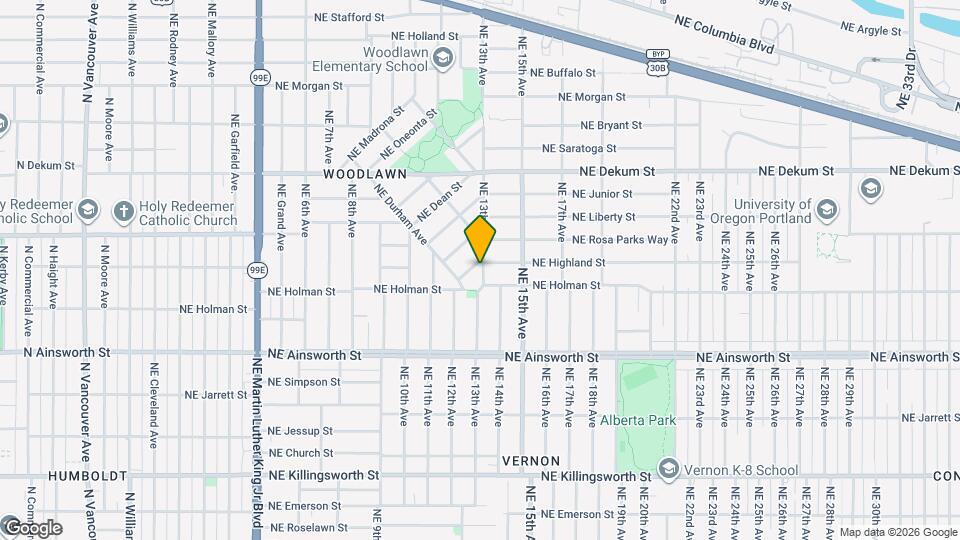 1234 NE Highland St Map and Location Details