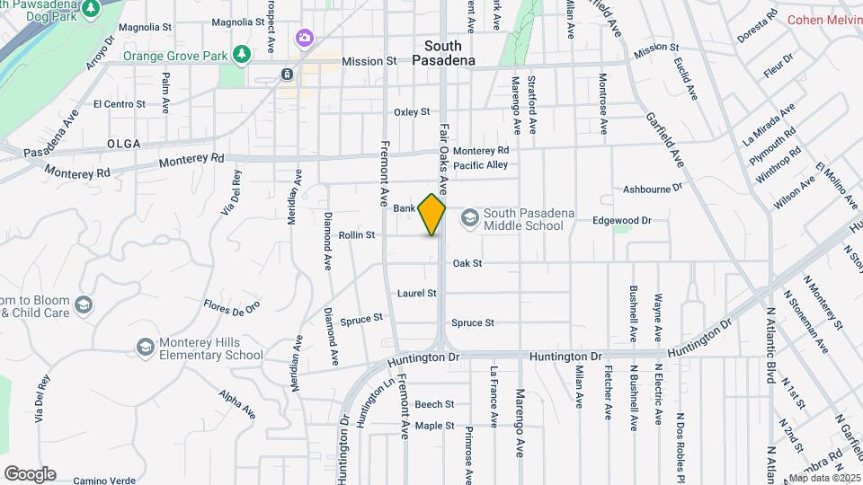 1505 Fair Oaks Ave Map and Location Details