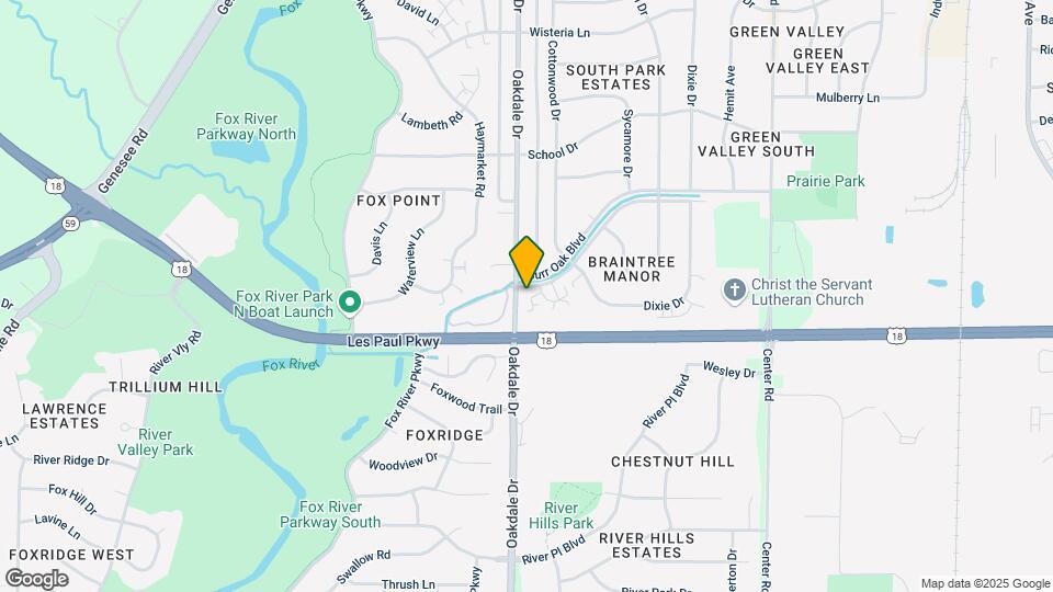 Burr Oaks Village Apartments Map and Location Details