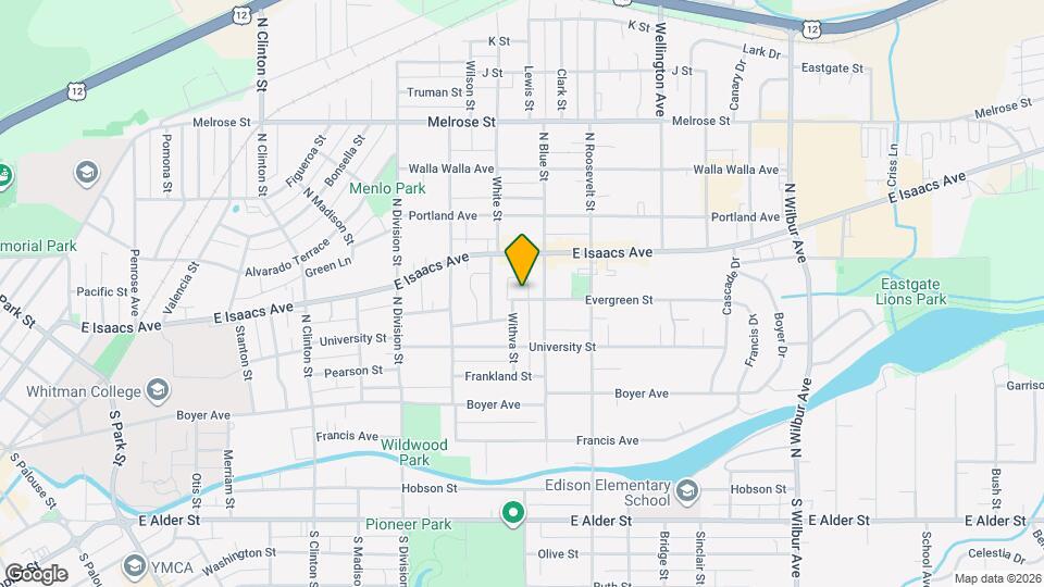 1513 Evergreen St Map and Location Details
