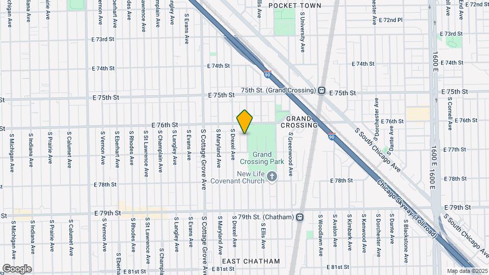7630 S Ingleside Ave Map and Location Details