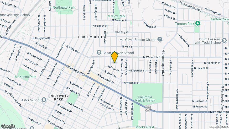 8217 N Fiske Ave Map and Location Details