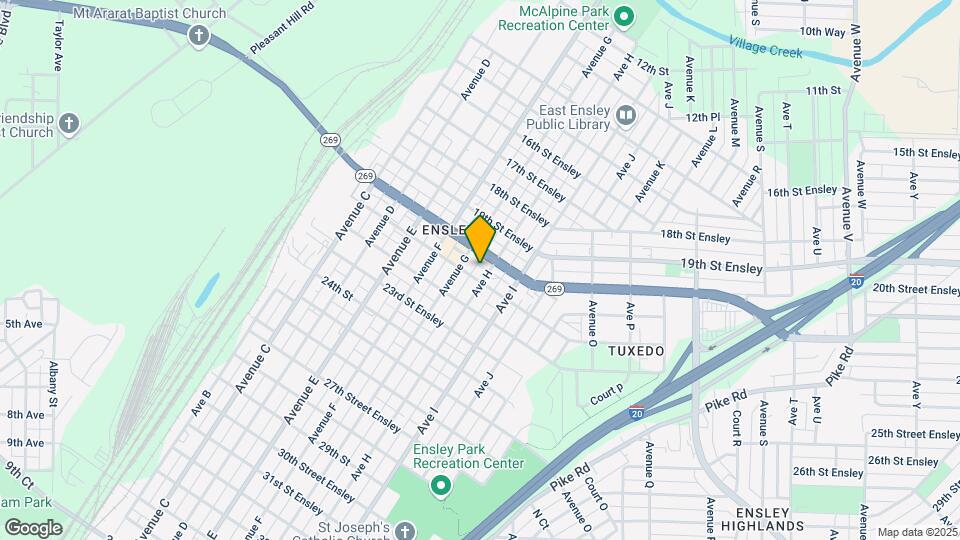 2012 Ave H Map and Location Details