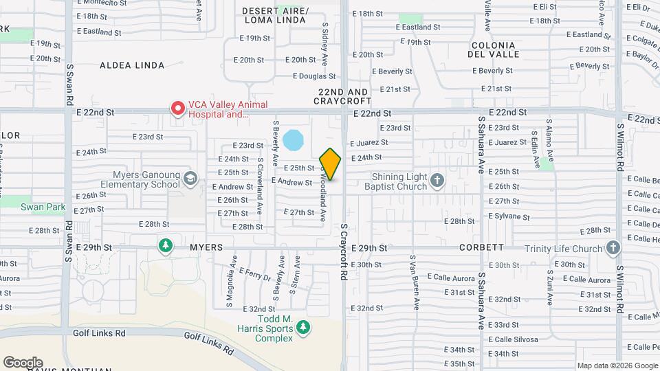 1505 S Woodland Ave Mapa y Detalles de la Ubicación