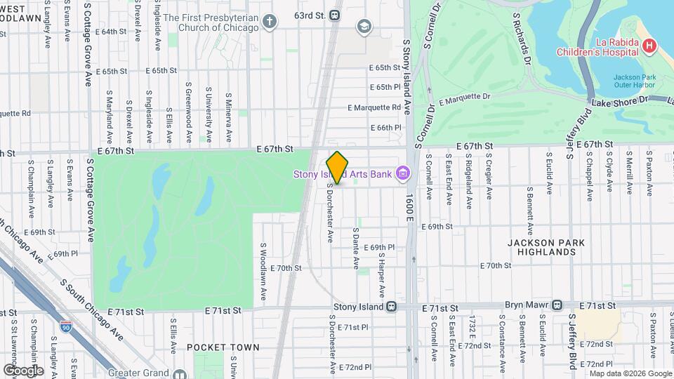1409 E 68th St, Unit 1E Map and Location Details