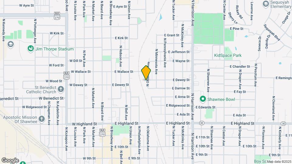 624 N Oklahoma Ave Map and Location Details